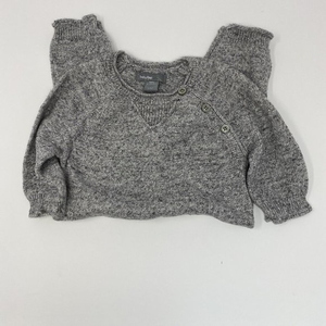 Baby Gap Heather Gray One Piece Romper‎ Sweater Crewneck Long Sleeves  0-3 Month